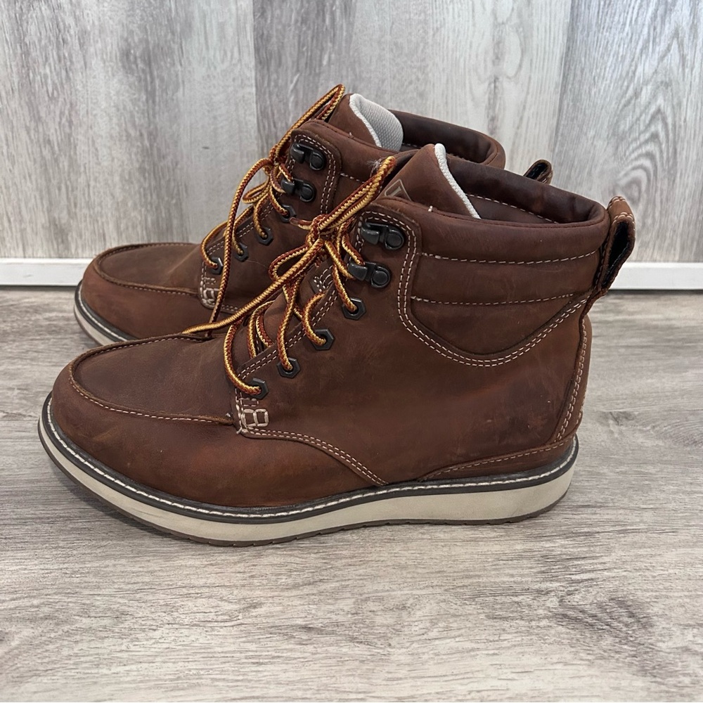LL Bean Stonington Moc Toe Boots Womens 11.5 Brown EUC Soft Toe Work Outdoors